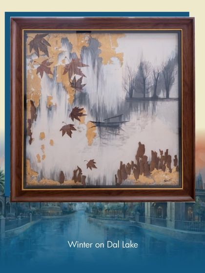 A feature on Nafisa Poonawala's artwork 'Winter on Dal Lake,' showcased as part of our World Art Dubai collection. We create dedicated content to promote each piece.