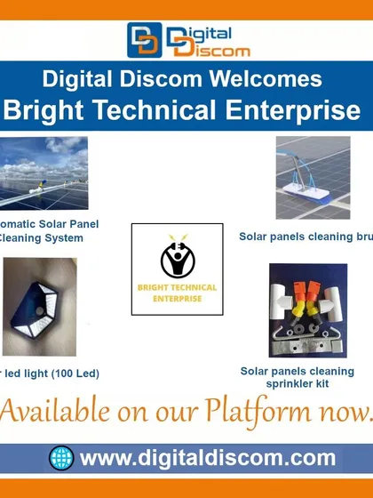 Bright Technical Enterprise joins us with essential maintenance equipment, including automatic solar panel cleaning systems and brushes.