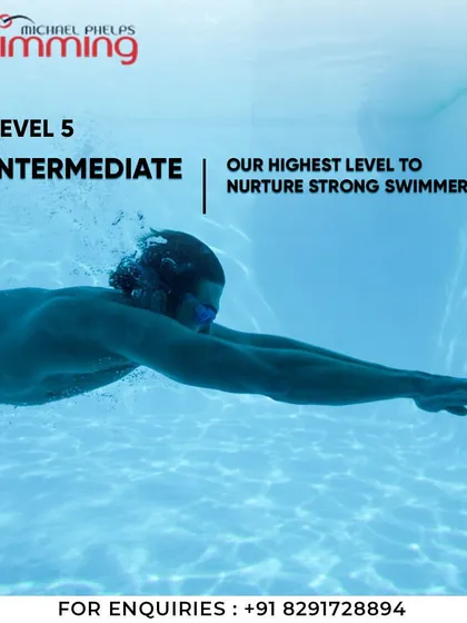 Level 5: Intermediate. This is our highest level for nurturing strong swimmers. We focus on mastering all four competitive strokes, improving efficiency, and building the stamina required for advanced swimming.