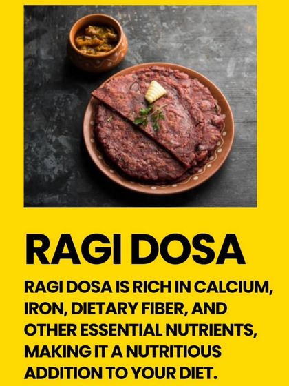 One great way to use ragi is by making a traditional Ragi Dosa. It's rich in calcium, iron, and dietary fiber, making it a very nutritious addition to your diet.