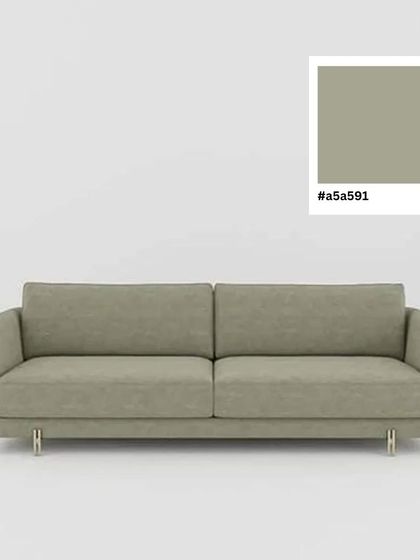 The Paris Sofa, shown here in a calming sage green, is crafted with a sturdy hardwood structure and elegant cloth upholstery that promises durability and style.