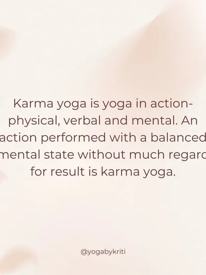Karma Yoga is yoga in action. An action performed with a balanced mind, without attachment to the result, becomes a spiritual practice.