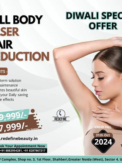 We often run festive promotions like this Diwali special offer. It's a great opportunity to invest in yourself and get smooth, beautiful skin with our full body laser reduction package.