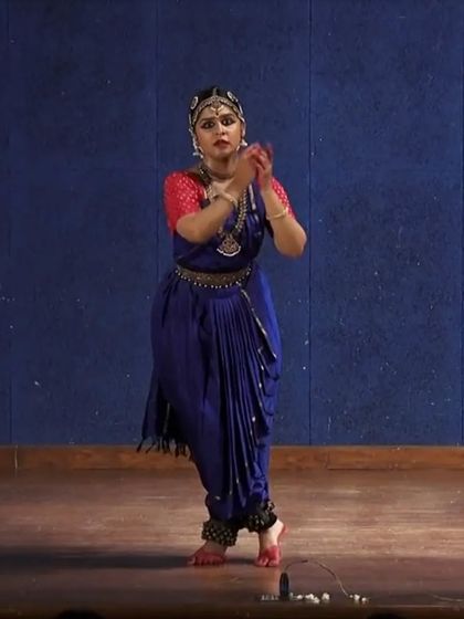 Here, my hands form a mudra that signifies an offering or a question, a key moment in the dialogue between the character and the divine. The focus is on clear, precise hand gestures to convey the story.