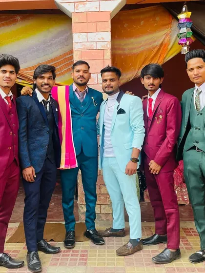 The full group of friends and family, all dressed up and ready for the celebrations. These are the memories that last a lifetime.