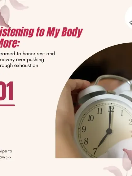 The first shift after becoming a mom was learning to listen to my body more. I learned to honor the need for rest and recovery over pushing through exhaustion, a crucial lesson for any new mother.