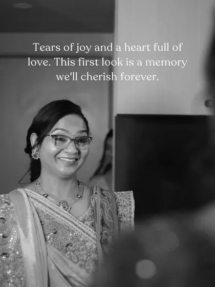Tears of joy and a heart full of love. The mother's reaction upon seeing her daughter as a bride for the first time is a memory that will be cherished forever.