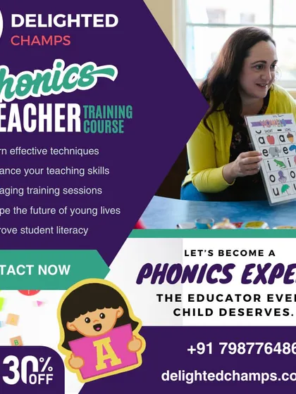 An advertisement for my Phonics Teacher Training course, highlighting the key benefits for educators. The program is designed to enhance your teaching skills with effective, engaging literacy techniques.