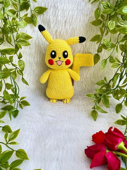 Pika-chuuu! I had so much fun making this bright and cheerful Pikachu doll for a little Pokémon fan. Capturing the iconic details like his rosy cheeks and lightning bolt tail was a fun challenge.