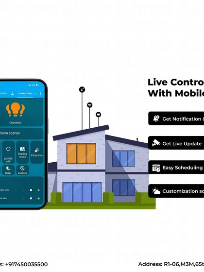 My mobile app gives you live control over your home from anywhere. Get real-time notifications and alerts, see live updates, easily schedule devices, and customize scenes on the go.