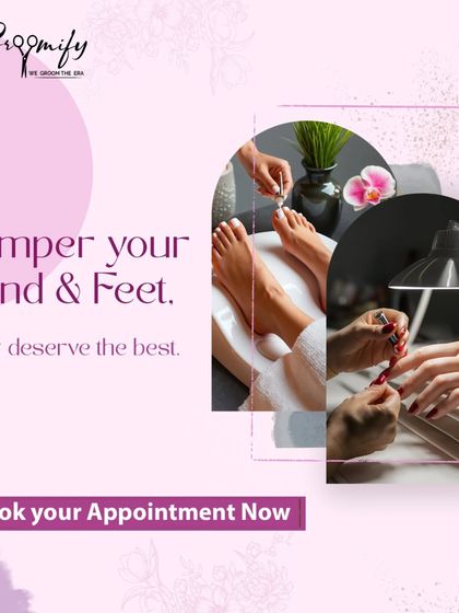 An invitation to pamper your hands and feet because they deserve the best. This graphic highlights my manicure and pedicure services, designed for ultimate relaxation and care.