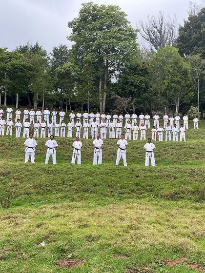 Our training goes beyond the dojo. This is our team during a karate camp at JSS School in Ooty. We train hard, push each other, and build bonds that last a lifetime.