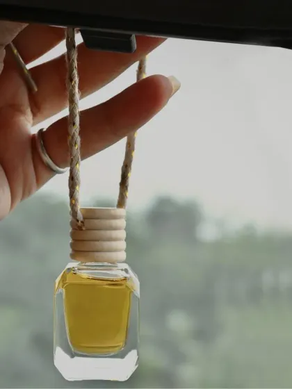 Enjoy a touch of luxury on every drive. Here is one of my hanging car air fresheners, filled with long-lasting fragrance oil to transform your daily commute.