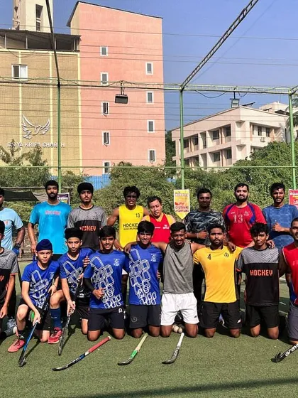A mix of junior and senior players after a tough practice session. The camaraderie and shared effort are what make our team strong.