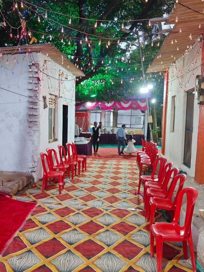 An outdoor engagement event in a rustic setting. My job is to enhance the natural beauty of the venue with the right decor.