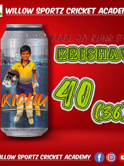 A cool and composed 40 runs from Krishav. We teach our players to stay calm under pressure and build their innings smartly.