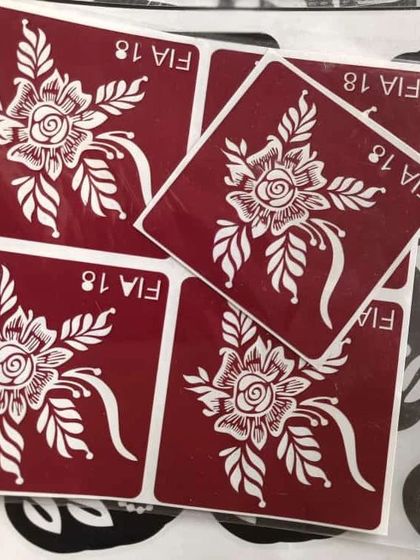 A beautiful floral design from my new collection of baby stencils. These are great for beginners.