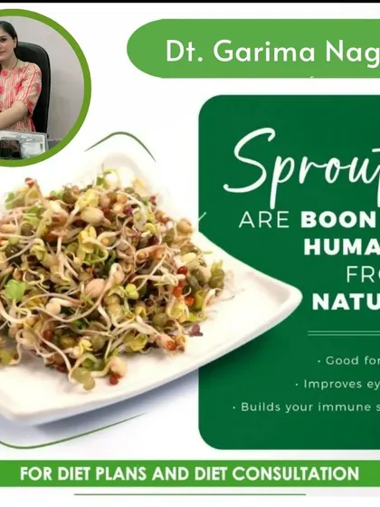 Sprouts are a true gift from nature. This graphic explains the benefits of adding sprouts to your diet, as they are good for your heart, improve eyesight, and help build your immune system.