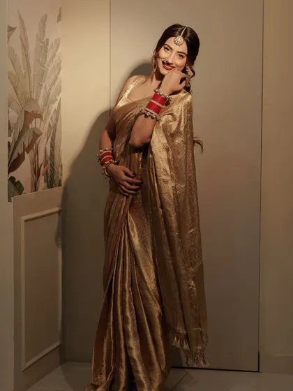 My Karwachauth look. A moment of peace and happiness.
