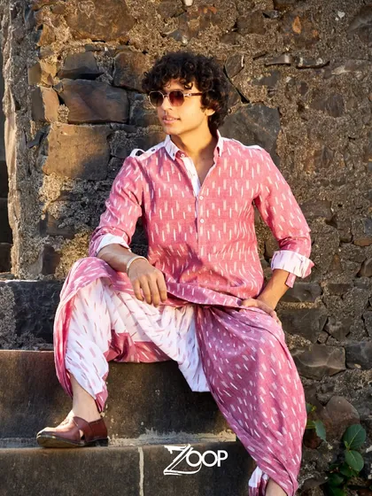My collection transcends trends, offering garments that seamlessly blend comfort and sophistication. This printed dhoti and kurta set is a perfect example of relaxed, traditional style.