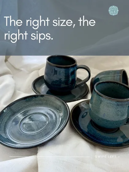 This small, curved cup and saucer set was a design I initially made for myself. It was later picked up by Lagavi for their collection, proving that personal projects can often find a wider audience.