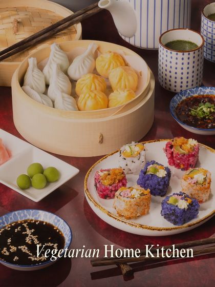 Everything I create, from sushi to dimsums, comes from my dedicated vegetarian home kitchen.