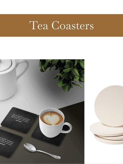 Practical and stylish additions for any welcome kit. These minimalist tea coasters are a great way to add a touch of class to an employee's desk setup.