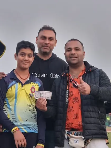 Rewarding a Man of the Match performance at our Delhi academy. Individual recognition is a great motivator for young players.