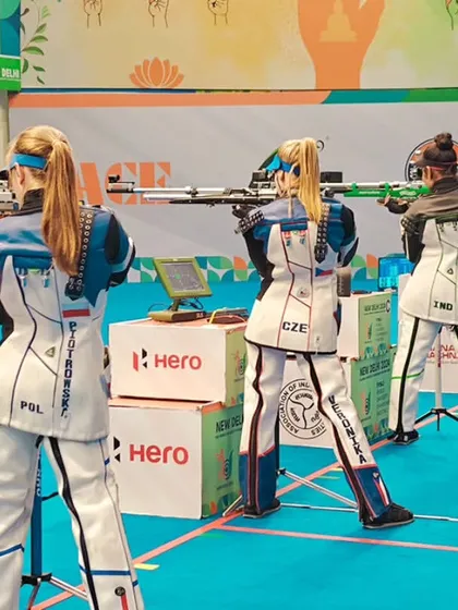 The final moments of the 10M Air Rifle Women's final. We create a high-stakes, professional environment for the world's best university shooters to compete for the title.