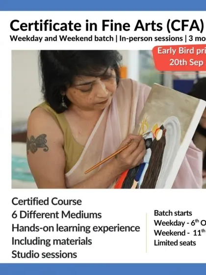 Ready to get serious about your art? Our 3-month Certificate in Fine Arts (CFA) is a comprehensive program where you will master six different mediums and build a professional portfolio.