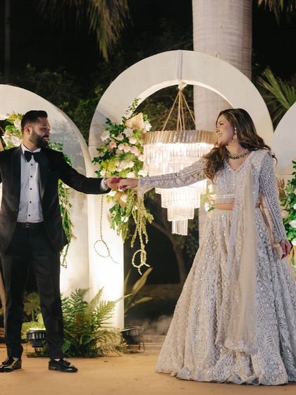 Even fun games like the Shoe Game can be part of the celebration. We help plan all the entertainment for your sangeet night.