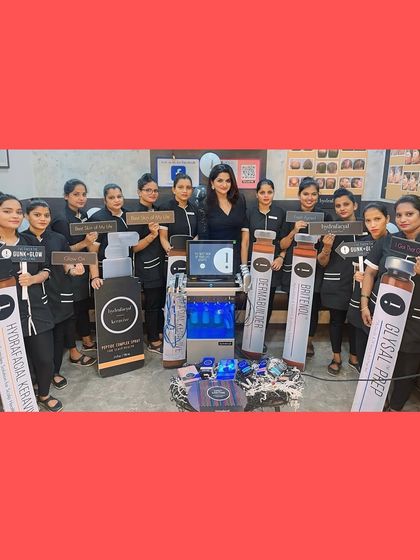 Celebrating New HydraFacial Boosters with My Team. A photo with my amazing team at Revitalis, showcasing the new JLo Beauty and Retinol firming boosters now available with our Express HydraFacial.