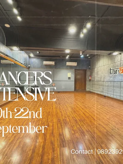 The main poster for our "Dancers Intensive," announcing the dates for the three-day certified training program at our studio.