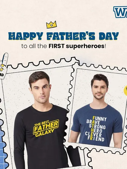 Happy Father's Day to all the first superheroes. Let your dad wear your compliment in style with a custom printed t-shirt that shows him how much he means to you.