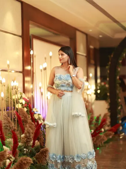 Ready for the spotlight at a wedding reception. I ensure that my presence on stage adds to the sophisticated atmosphere of your grand celebration.