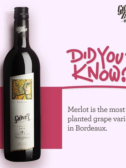 Did you know that Merlot is the most planted grape variety in Bordeaux, France? When you sip our Art Collection Merlot, you are enjoying a truly world-class wine.