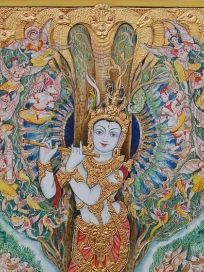 On Krishna Janmashtami, we shared this best-selling Mysore painting of Lord Krishna, depicting his divine leelas. A true centerpiece for any devotee.