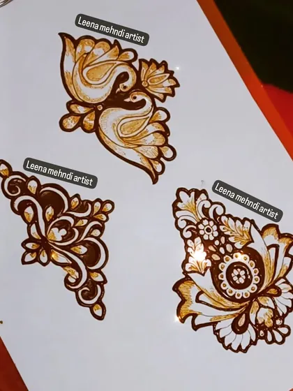 A collection of unique floral and paisley motifs. These are perfect for filling space in a larger design or as standalone elements for guest mehndi.