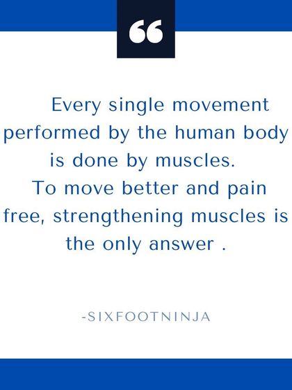 Every single movement performed by the human body is done by muscles. To move better and pain-free, strengthening muscles is the only answer.