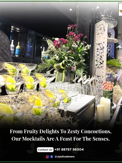 From fruity delights to zesty concoctions, our mocktails are a feast for the senses. This bar setup is ready to serve a variety of delicious non-alcoholic drinks.