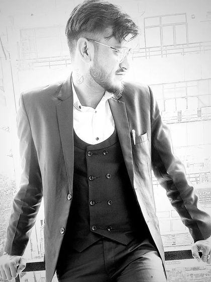 A black and white portrait. This profession demands resilience and the ability to overcome challenges, which has shaped who I am today.