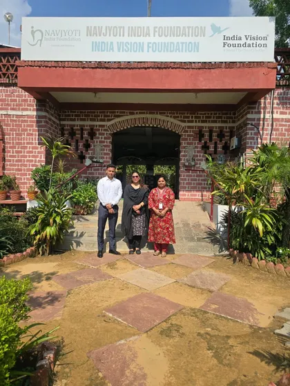 Outside the Navjyoti India Foundation, an organization founded by Dr. Kiran Bedi, with whom I collaborated for a workshop on domestic violence. Partnering with such impactful NGOs amplifies our reach and effectiveness.