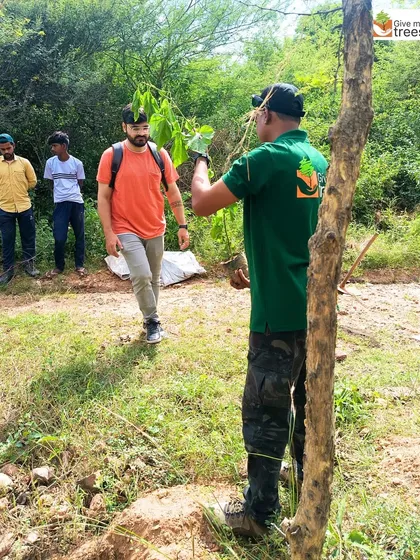 Volunteers at our Jaunapur City Forest site. These images show individuals from the community taking initiative, digging, planting, and learning from our team, embodying the spirit of grassroots environmentalism.