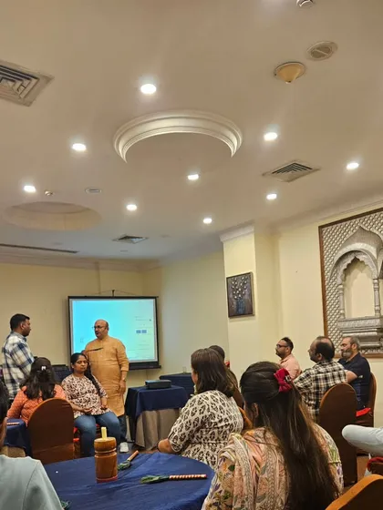 A group interaction during the Sanjivani workshop. These sessions are always lively and full of positive energy.