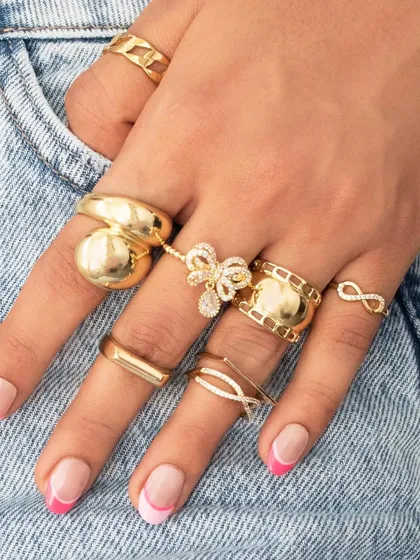 Your daily ring stack, sorted. We believe your hands deserve to have some fun, which is why we design our rings for stacking. Mix our chunky gold rings with delicate infinity bands to create a look that feels just right.