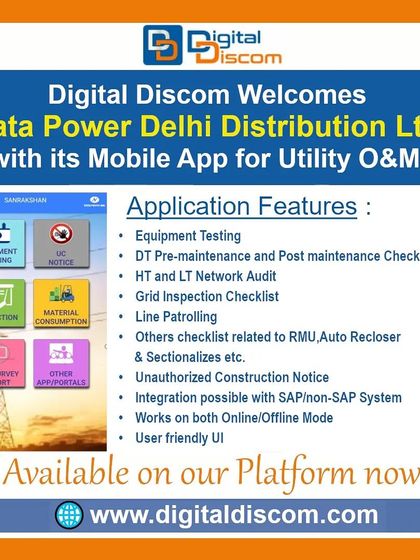 This is the SANRAKSHAN Mobile App for Utility Operations & Maintenance from Tata Power DDL. It enables field staff to conduct various activities like equipment testing, grid inspections, and network audits directly from their mobile devices, with both online and offline functionality.
