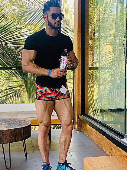 The resistance you fight in the gym builds a strong character. A shot showing the leg development and conditioning required to build a balanced physique.