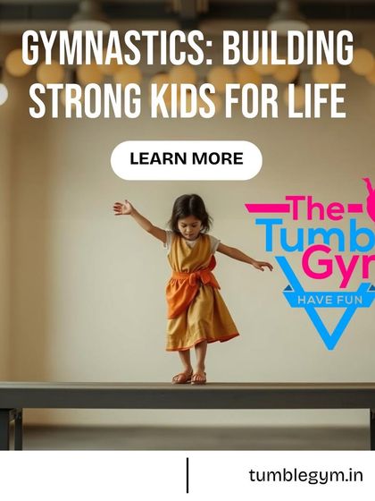 Gymnastics builds strong kids for life. This image of a young girl balancing on a beam represents the foundational strength and confidence our programs instill.