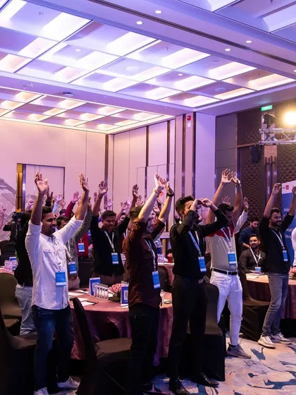 An interactive session during the Microsoft event in Mumbai. Getting the audience involved is key to a successful conference.
