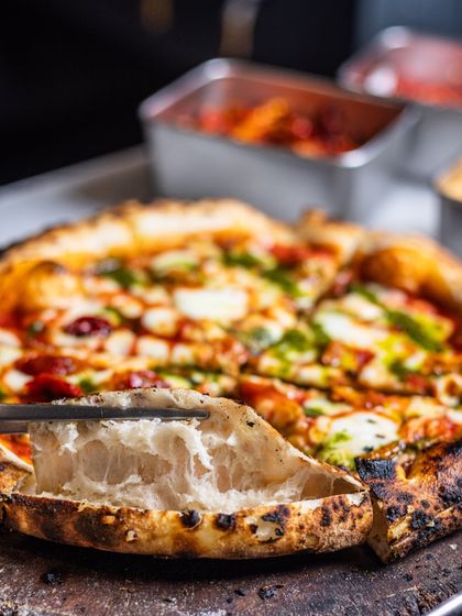 It's not just pizza, it's a passion. This cross-section shows the perfectly airy and open crumb structure of my Neapolitan crust.